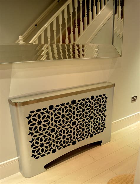 radiator cover sheet metal|fretwork panels for radiator covers.